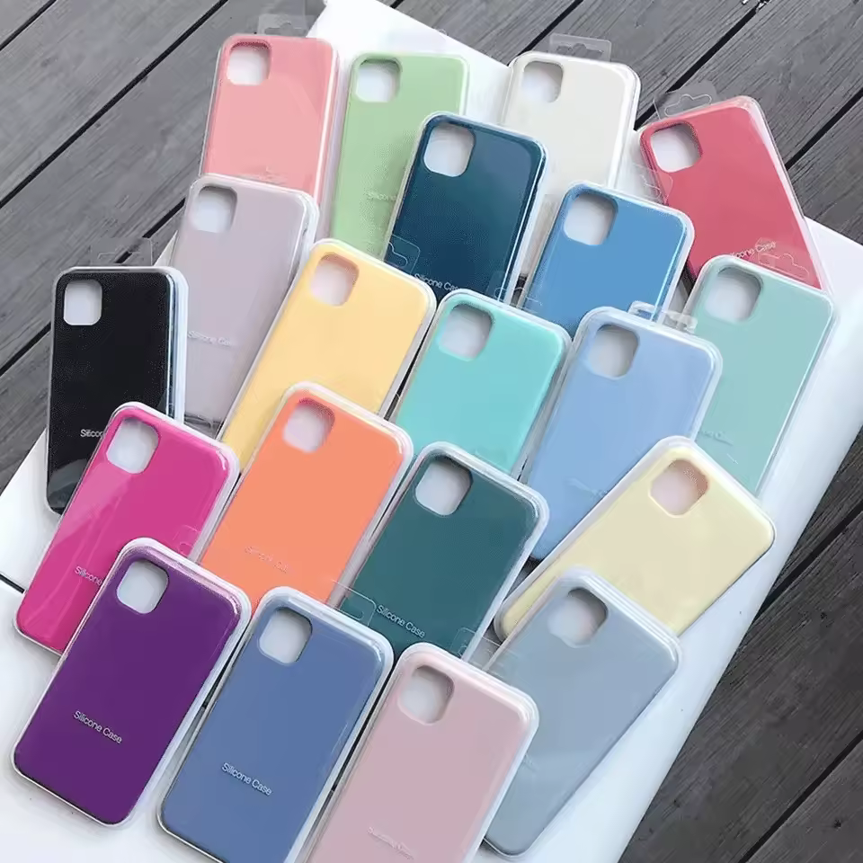 Microfibid טלפון מקורי רשמי סיליקון האחורי עבור iphone 15 14 13 12 תיק נייד מקרה טלפון סיליקון